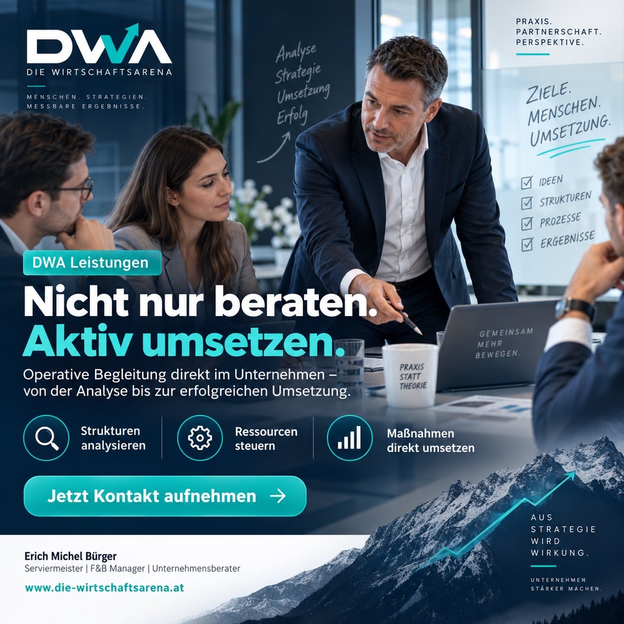 DWA Leistungen: Nicht nur beraten, aktiv umsetzen